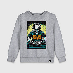 Детский свитшот Диджей скелет