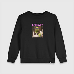 Свитшот хлопковый детский Shrexy Шрэк, цвет: черный