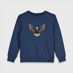 Свитшот хлопковый детский Eagle - America, цвет: тёмно-синий