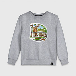 Свитшот хлопковый детский Deer hunting, цвет: меланж