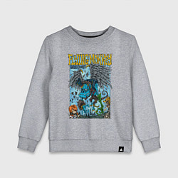 Свитшот хлопковый детский Летающая обезьяна-монстр, цвет: меланж