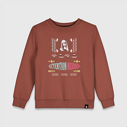 Свитшот хлопковый детский Attention Needed Streetwear, цвет: кирпичный