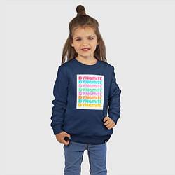 Свитшот хлопковый детский BTS Dynamite, цвет: тёмно-синий — фото 2