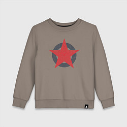 Свитшот хлопковый детский Red star symbol, цвет: утренний латте