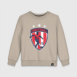 Свитшот хлопковый детский Stars football, цвет: миндальный