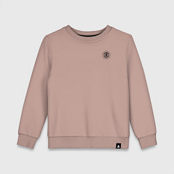 Свитшот хлопковый детский Сокрушу пред ним врагов его хризма черная, цвет: пыльно-розовый