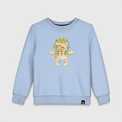 Свитшот хлопковый детский Мумия плюшевый мишка, цвет: мягкое небо