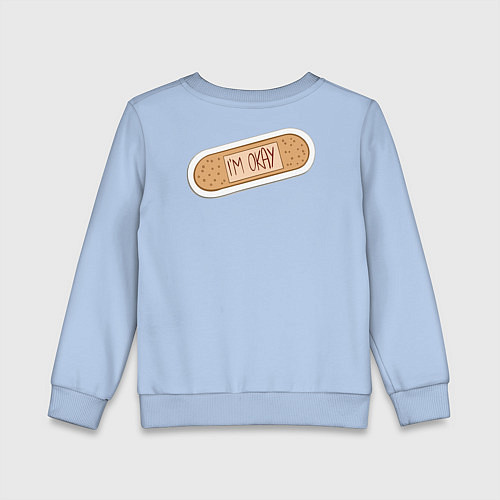 Детский свитшот Я в порядке пластырь с надписью / Мягкое небо – фото 2
