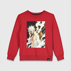 Свитшот хлопковый детский Ван-Пис Луффи джойбой, цвет: красный