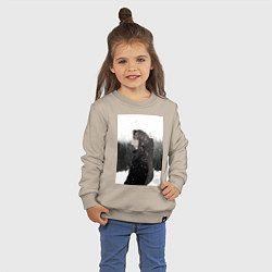 Свитшот хлопковый детский Башня Бога Баам, цвет: миндальный — фото 2