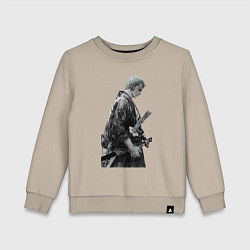 Свитшот хлопковый детский Ван-Пис Зоро Ророноа ронин, цвет: миндальный