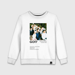 Свитшот хлопковый детский GOT7 группа основание, цвет: белый