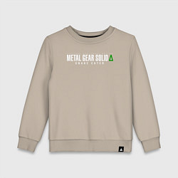 Свитшот хлопковый детский Metal gear solid 3 Snake eater logo, цвет: миндальный
