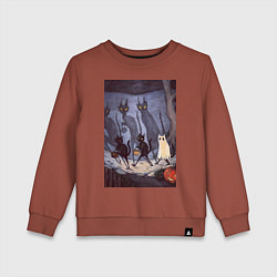 Детский свитшот Коты на хэллоуин