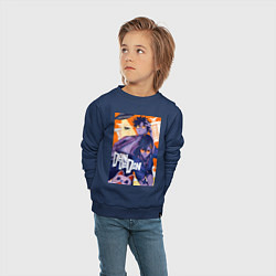Свитшот хлопковый детский Аясэ Кэн Такакура, цвет: тёмно-синий — фото 2