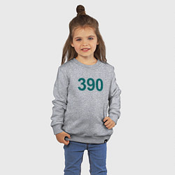 Свитшот хлопковый детский 390 - Игра в кальмара, цвет: меланж — фото 2