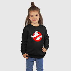 Свитшот хлопковый детский Ghostbusters logo, цвет: черный — фото 2