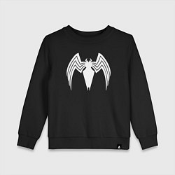 Свитшот хлопковый детский Venom spider logo, цвет: черный