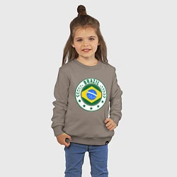 Свитшот хлопковый детский Brazil 2014, цвет: утренний латте — фото 2