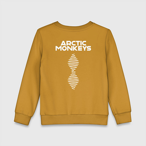 Детский свитшот Arctic Monkeys логотип / Горчичный – фото 2