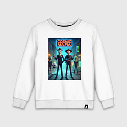 Свитшот хлопковый детский Rick and Morty - cosmic mafia, цвет: белый