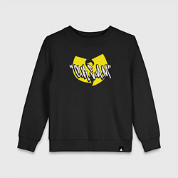 Свитшот хлопковый детский Wu-Tang Clan cream, цвет: черный