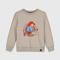Свитшот хлопковый детский Paddington Bear, цвет: миндальный