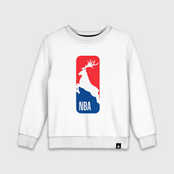 Свитшот хлопковый детский NBA Bucks, цвет: белый