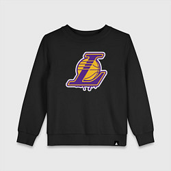 Свитшот хлопковый детский Lakers team, цвет: черный