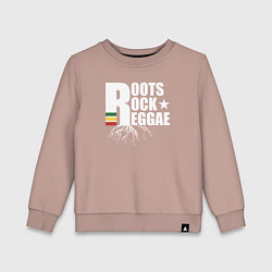 Свитшот хлопковый детский Roots reggae, цвет: пыльно-розовый