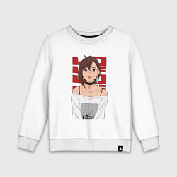 Свитшот хлопковый детский Дандадан: Момо, цвет: белый