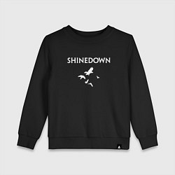 Свитшот хлопковый детский Shinedown - logo, цвет: черный