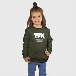 Свитшот хлопковый детский Thousand Foot Krutch - logo, цвет: хаки — фото 2