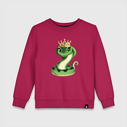 Свитшот хлопковый детский Царевна змея, цвет: маджента