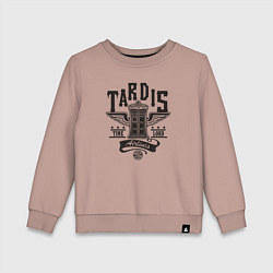 Свитшот хлопковый детский Tardis time lord, цвет: пыльно-розовый