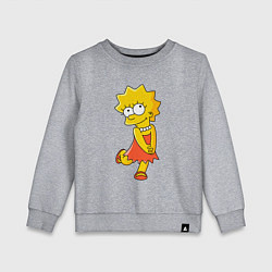 Свитшот хлопковый детский Lisa Simpson, цвет: меланж