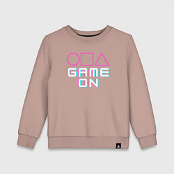 Свитшот хлопковый детский Squid game on, цвет: пыльно-розовый