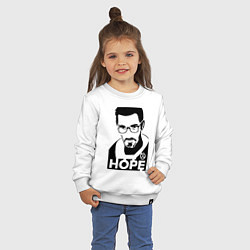 Свитшот хлопковый детский Gordon Freeman - надежда, цвет: белый — фото 2