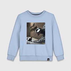 Детский свитшот Cat and Symbiote - we are Venom meme