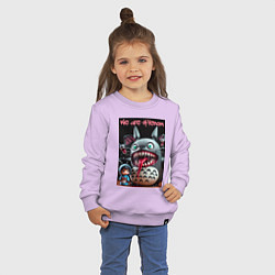 Свитшот хлопковый детский Totoro-Venom - ai art fantasy, цвет: лаванда — фото 2