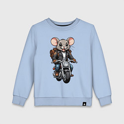 Свитшот хлопковый детский Biker mice, цвет: мягкое небо