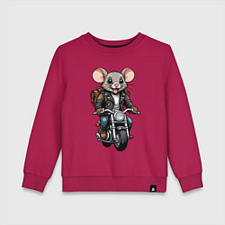 Свитшот хлопковый детский Biker mice, цвет: маджента