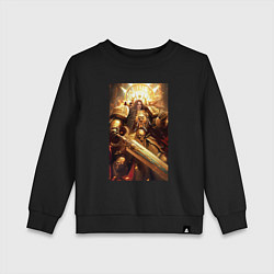 Свитшот хлопковый детский Император человечества - Вархаммер 40000, цвет: черный