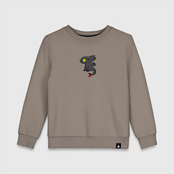 Свитшот хлопковый детский Ночная фурия пара для дневной, цвет: утренний латте