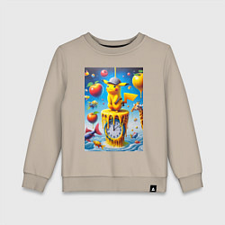 Детский свитшот Funny Pikachu and fishes - surrealism