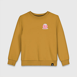 Свитшот хлопковый детский Банка любви, цвет: горчичный