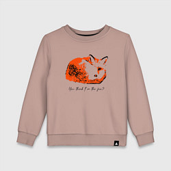 Свитшот хлопковый детский Это лиса, цвет: пыльно-розовый