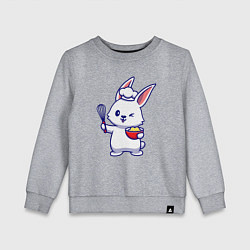 Свитшот хлопковый детский Зайка поварёнок, цвет: меланж