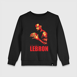 Свитшот хлопковый детский King James Lebron, цвет: черный