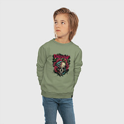 Свитшот хлопковый детский Пуля для моего Валентина, цвет: авокадо — фото 2